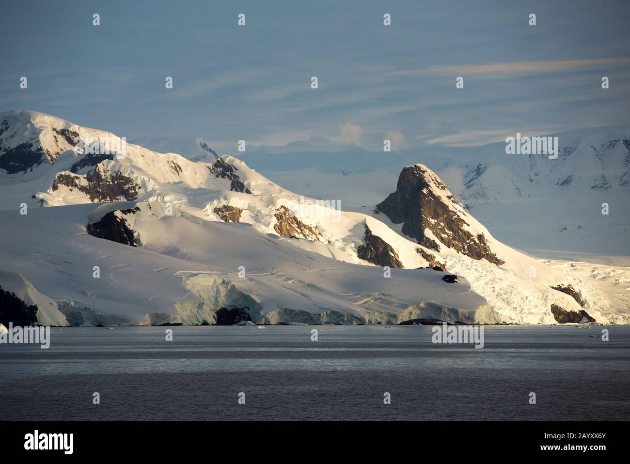 Scenario antartico sul Palmer Acitaride sulla Penisola Antartica Foto Stock