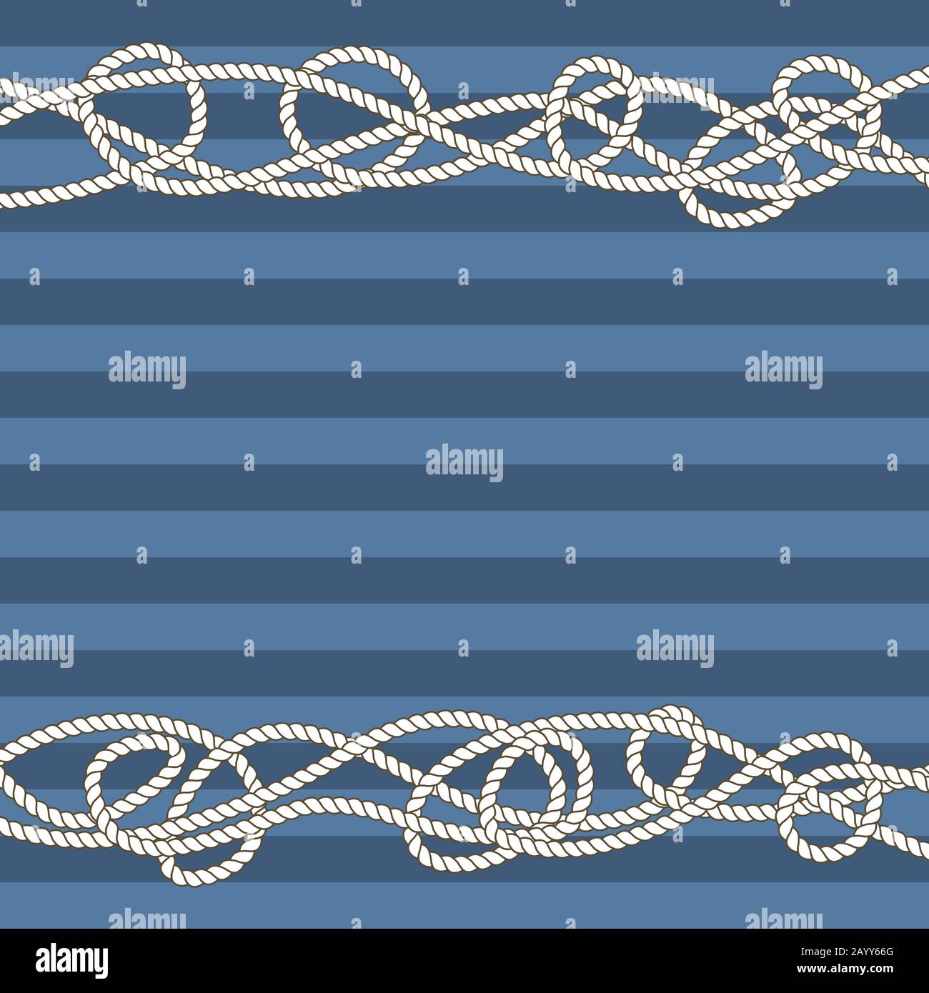 Corde marine aggrovigliate frontiere per il testo. Illustrazione del cavo nautico e del vettore di disegno Illustrazione Vettoriale