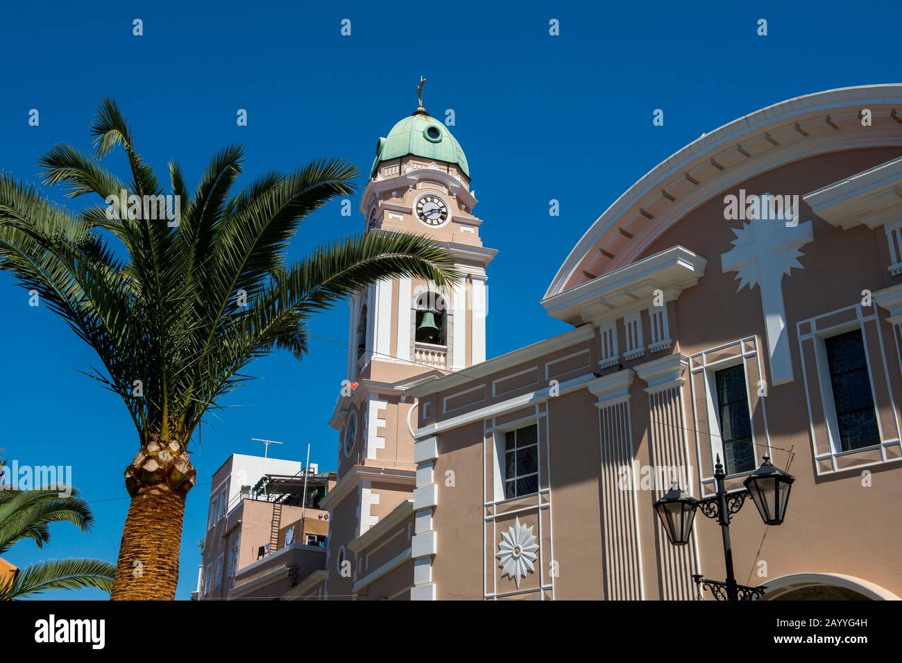 La Chiesa anglicana di Gibilterra, che è un territorio britannico d'oltremare, situato all'estremità meridionale della penisola iberica. Foto Stock