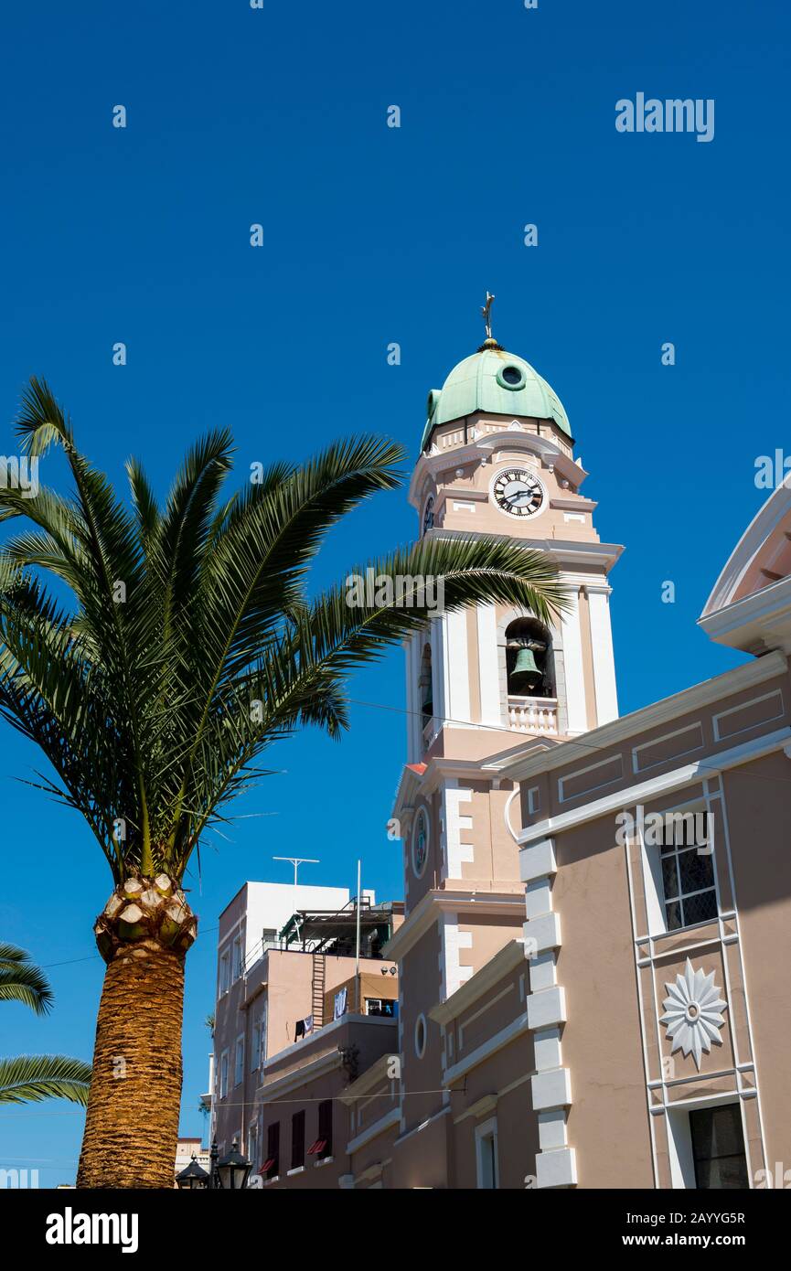 La Chiesa anglicana di Gibilterra, che è un territorio britannico d'oltremare, situato all'estremità meridionale della penisola iberica. Foto Stock