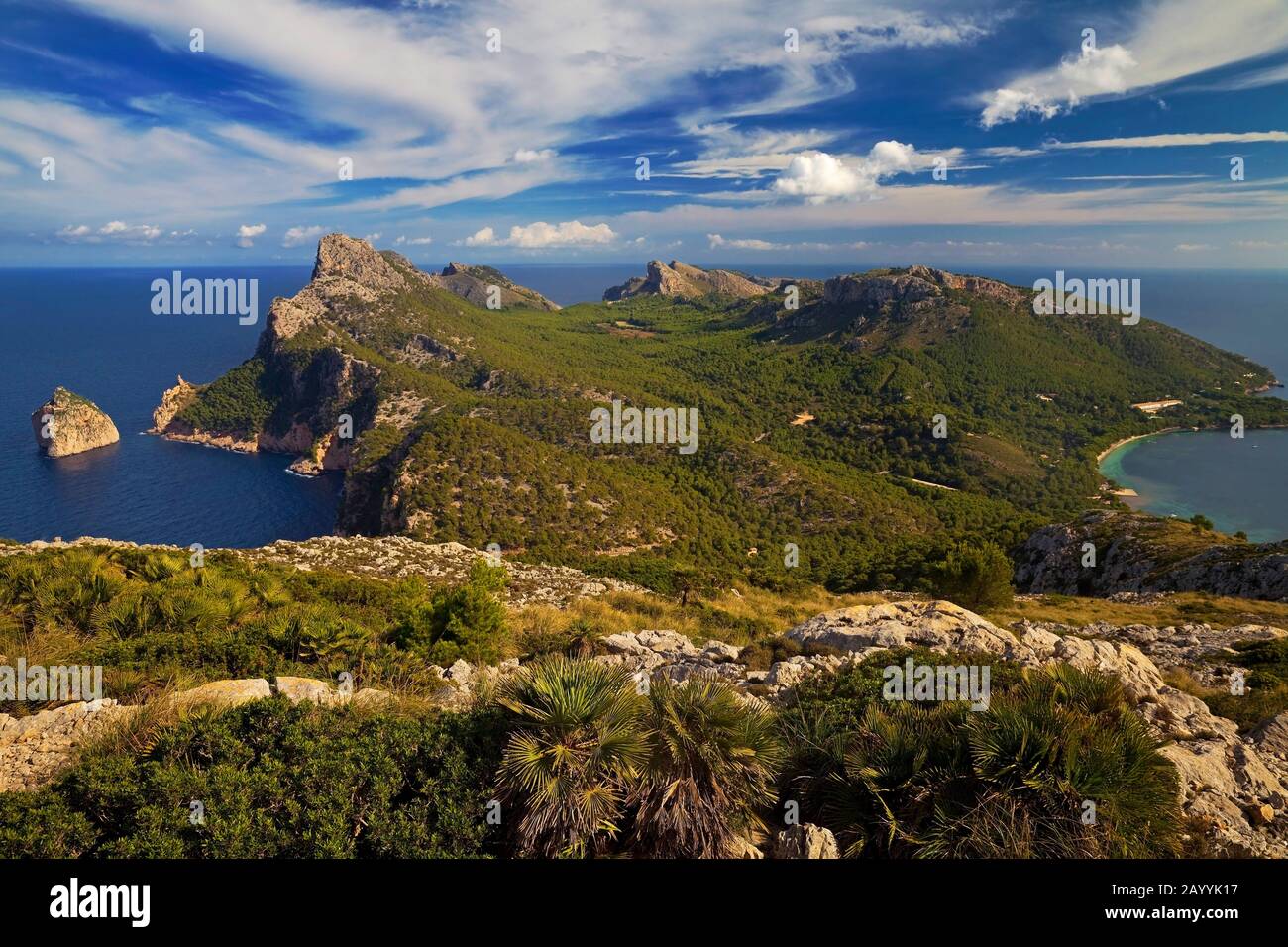 Penisola Cap Formentor, Spagna, Isole Baleari, Maiorca Foto Stock