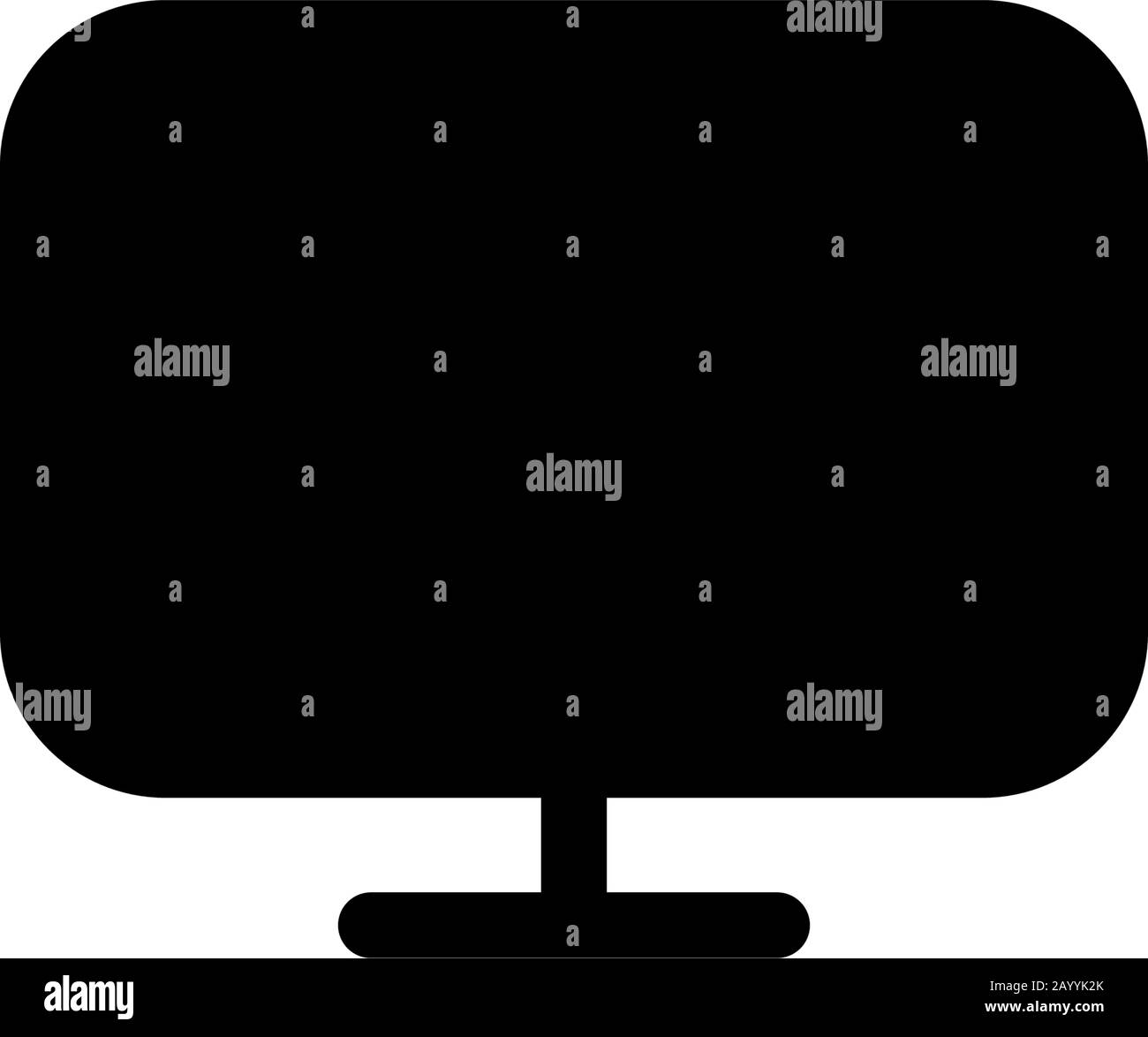Illustrazione del vettore, modello di icona del monitor. Illustrazione Vettoriale