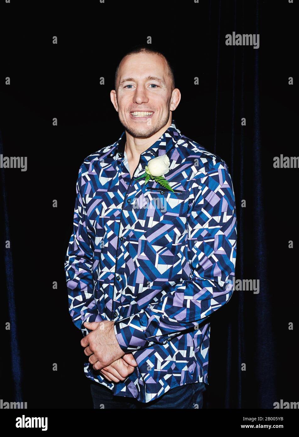 23 Gennaio 2020 - Hamilton, Ontario, Canada. Il campione in pensione UFC Georges St-Pierre, considerato il più grande combattente MMA di tutti i tempi, partecipa alla 69th cena annuale B'Nai Brith Sports Celebrity presso il Centro Congressi Hamilton by Carmen's. (Immagine di credito: © Brent Perniac/AdMedia via ZUMA Wire) Foto Stock