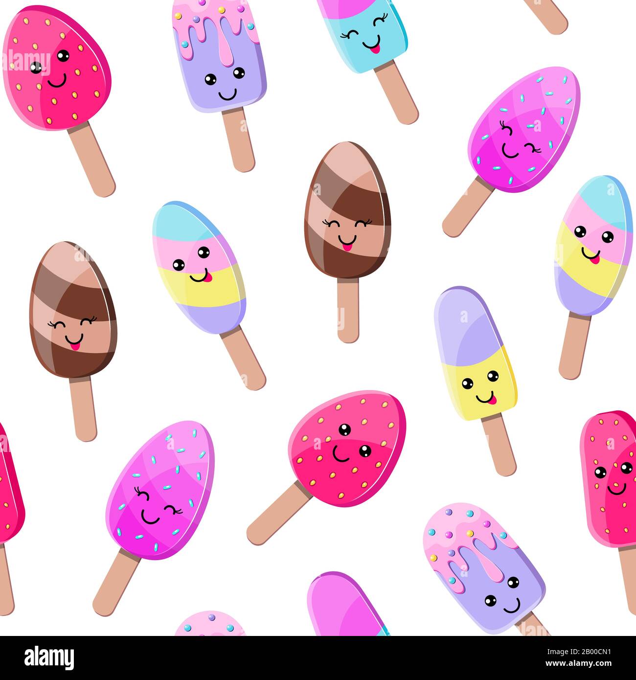 modello con gelato colorato Illustrazione Vettoriale