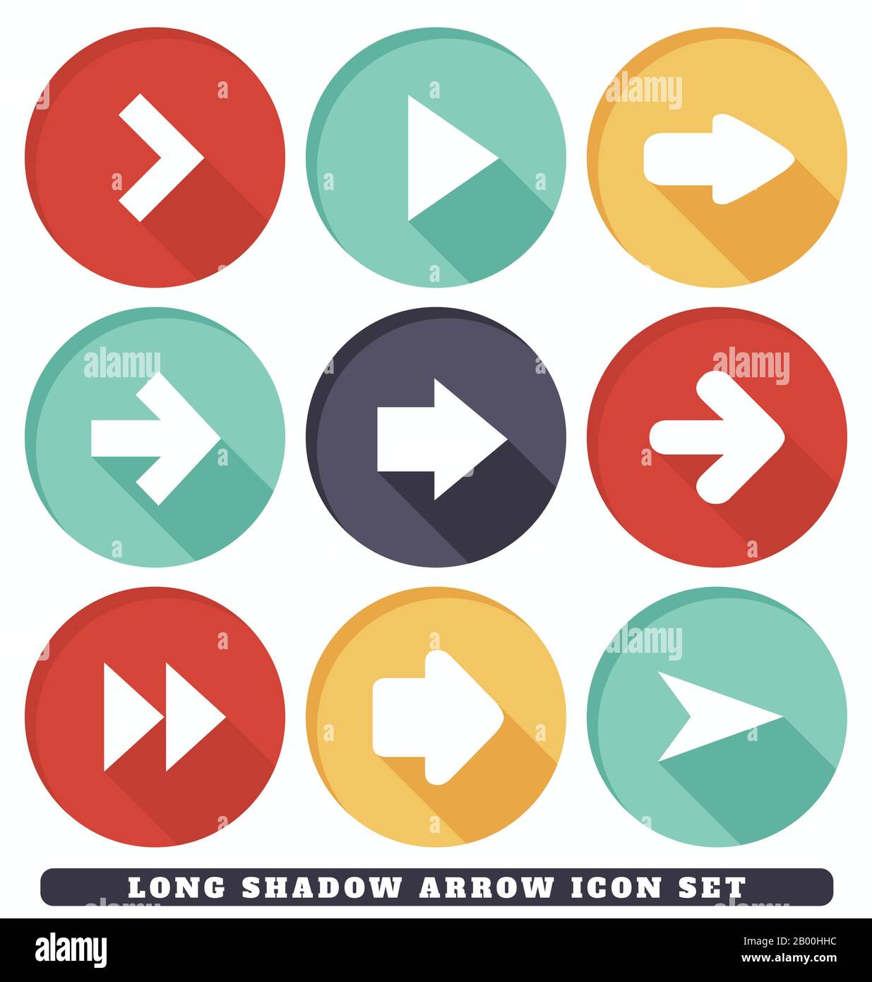 insieme dell'icona di frecce Illustrazione Vettoriale