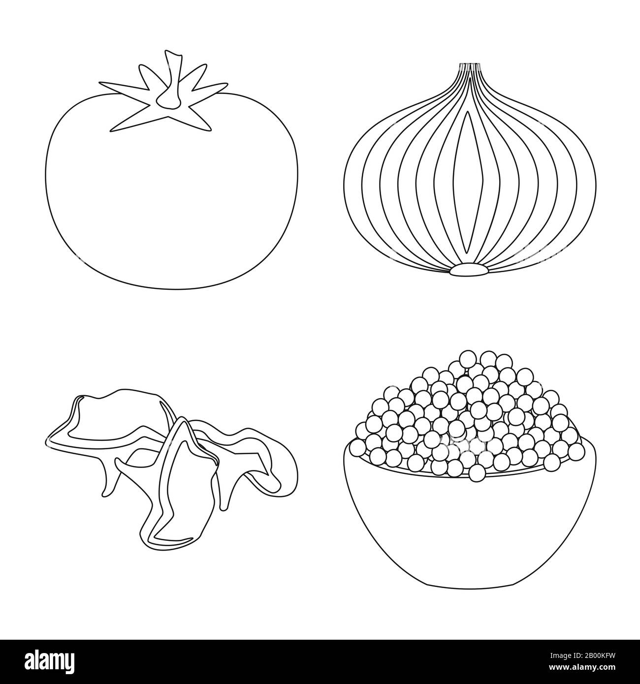 Illustrazione vettoriale della stagiononina e segno di ingrediente. Collezione di condimenti e simbolo di aroma stock per il web. Illustrazione Vettoriale