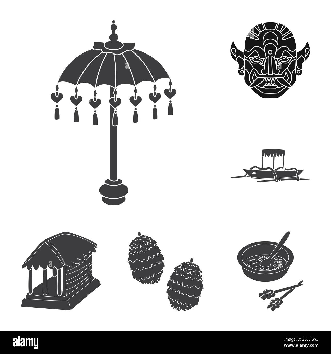 Oggetto isolato di e icona tradizionale. Insieme di e bali stock vettore illustrazione. Illustrazione Vettoriale