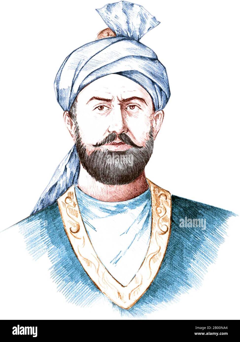 Afghanistan: Mirwais Hotak (1673-1715). Hajji Mirwais Khan Hotak (1673–1715) fu un influente capo tribale dei Ghilzai Pashtun di Kandahar, Afghanistan, che fondò la dinastia Hotaki che governò una vasta area in Persia e Afghanistan dal 1709 al 1738. Foto Stock