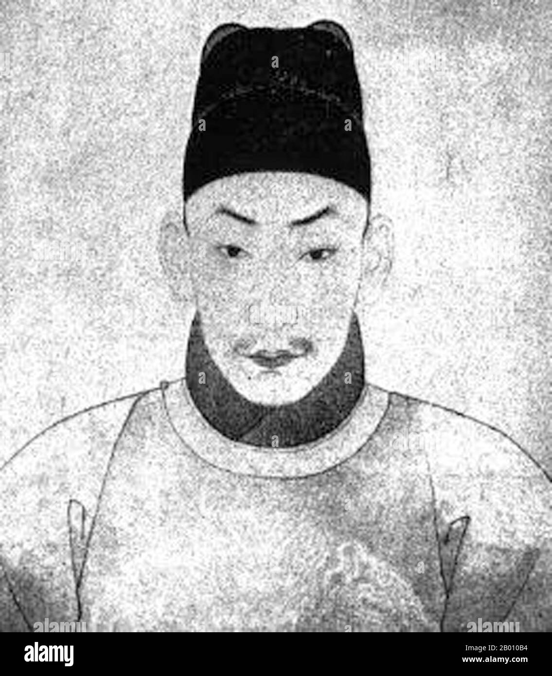 Cina: Imperatore Zhengde, undicesimo sovrano della dinastia Ming (r. 1505-1521). L'imperatore Zhengde (1491-1521) fu l'undicesimo imperatore della Cina (dinastia Ming), che regnò dal 1505 al 1521. Nato Zhu Houzhao, era il figlio maggiore dell'imperatore Hongzhi. Il suo nome d'epoca significa "rettificazione della virtù". Anche se allevato per essere un governante di successo, Zhengde ha trascurato completamente i suoi doveri, avviando una tendenza pericolosa che piagherebbe i futuri imperatori di Ming. L'abbandono dei doveri ufficiali per perseguire i capricci personali porterebbe lentamente all'ascesa di eunuchi potenti che dominerebbero e infine rovinerebbero la dinastia Ming. Foto Stock