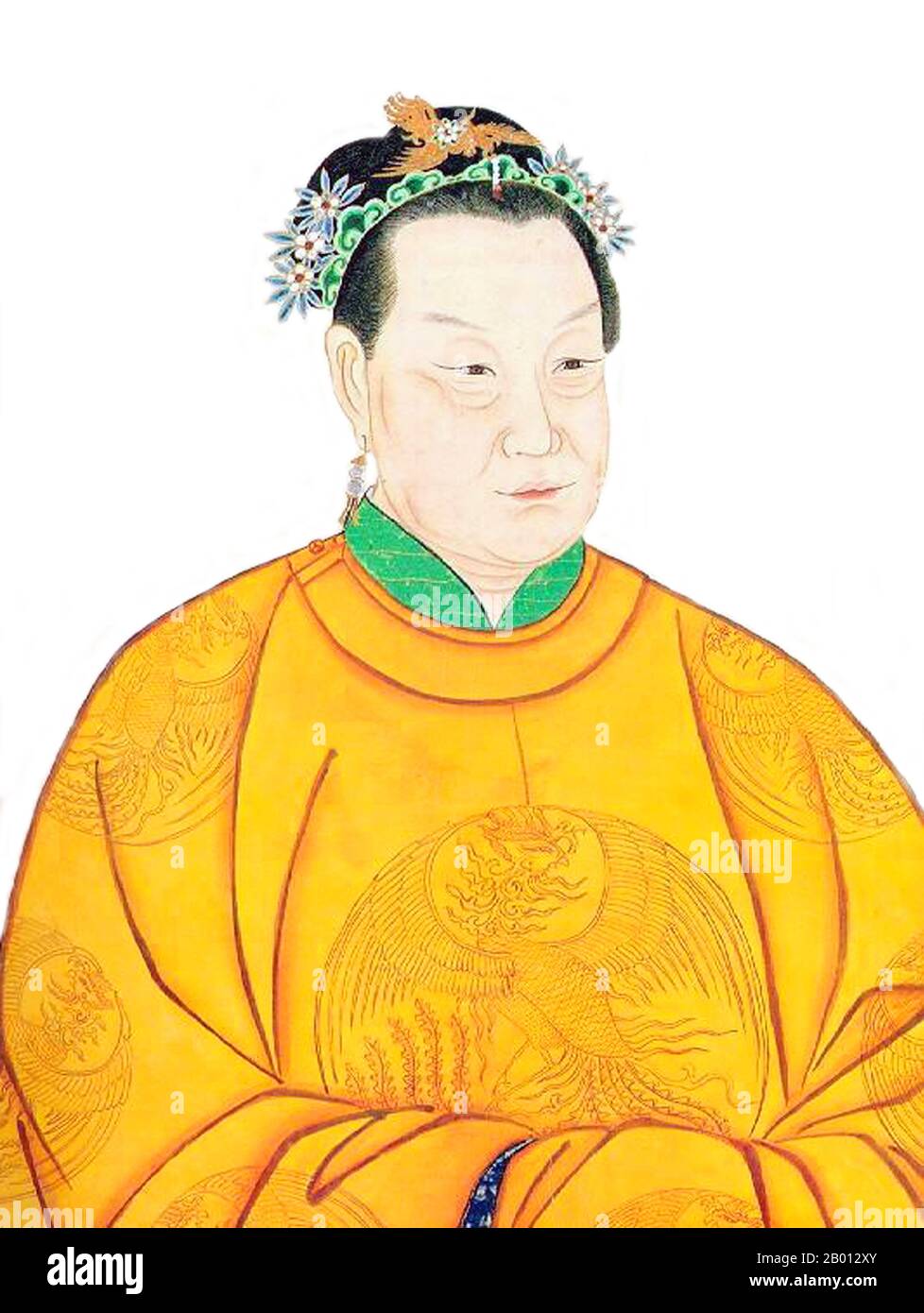 Cina: Imperatrice ma (1378-1402), consorte del 2 ° imperatore Ming Jianwen (r. 1398-1402). L'imperatrice ma (1378-1402), formalmente conosciuta come l'imperatrice Xiaominrang, è stata l'imperatrice Consort del secondo imperatore Ming Jianwen (r.. 1398-1402). Figlia di un funzionario cittadino, sposò il nipote dell'imperatore Hongwu, Zhu Yunwen, e divenne Principessa Corona nel 1395. Morì nel 1402 quando Zhu di, il futuro imperatore Yongle, fece fuoco al palazzo. Foto Stock