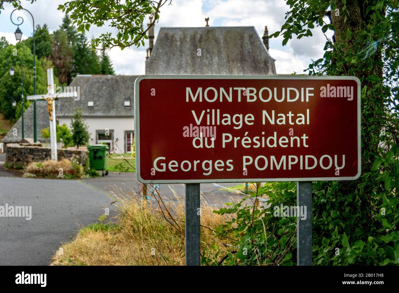 Montboudif Villaggio Natale Del Presidente Pompidou, Cantal, Auvergne-Rodano-Alpi, Francia, Europa Foto Stock