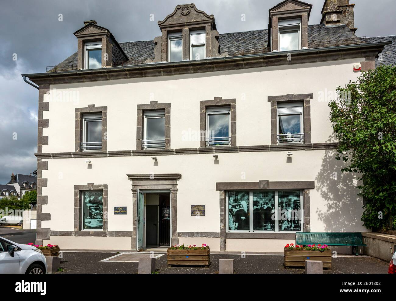 Museo del Presidente Pompidou a Montboudif villaggio nativo, Cantal, Auvergne-Rodano-Alpi, Francia, Europa Foto Stock
