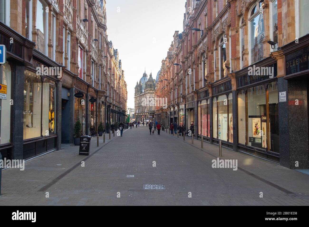 Le strade di Leeds, Regno Unito Foto Stock