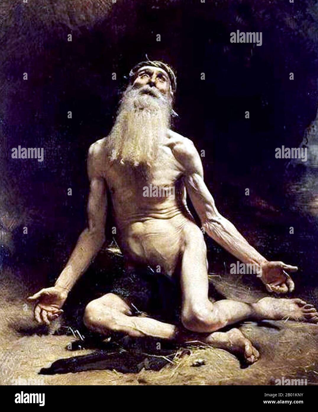 Francia: "Lavoro". Olio su tela dipinto di Léon Joseph Florentin Bonnat (20 giugno 1833 - 8 settembre 1922), c. 1880. Il lavoro è il personaggio centrale del Libro di Giobbe nella Bibbia ebraica. Il lavoro è anche riconosciuto come profeta di Dio nel Corano. Il Libro del lavoro inizia con un'introduzione al personaggio del lavoro. È descritto come un uomo benedetto che vive in modo giusto. La lode di Dio per Giobbe spinge Satana a sfidare l'integrità di Giobbe e a suggerire che Giobbe serve Dio semplicemente perché lo protegge. Dio rimuove la protezione di Giobbe, permettendo a Satana di prendere la sua ricchezza, i suoi figli e la sua salute fisica. Foto Stock