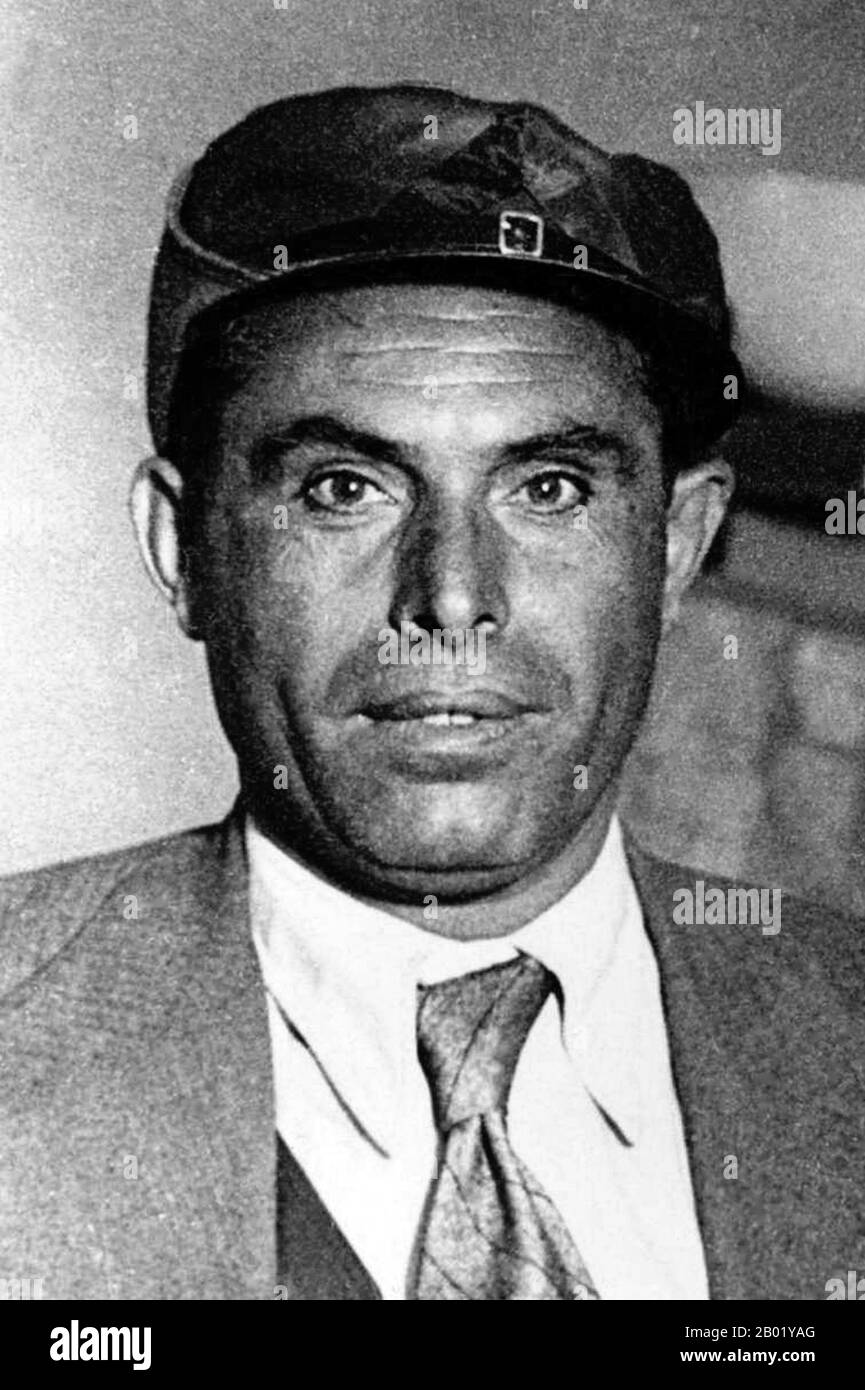 Spagna: Il leader anarchico Buenaventura Durruti (14 luglio 1896 - 20 novembre 1936), 1930 José Buenaventura Durruti Dumange fu una figura centrale dell'anarchismo spagnolo durante il periodo che portò alla guerra civile spagnola. L'anarchismo ha storicamente guadagnato più sostegno e influenza in Spagna che altrove, specialmente prima della vittoria di Francisco Franco nella guerra civile spagnola del 1936-1939. C'erano diverse varianti di anarchismo in Spagna, come l'anarchismo espropriativo nel periodo che ha portato al conflitto e l'anarchismo contadino nelle campagne dell'Andalusia. Foto Stock