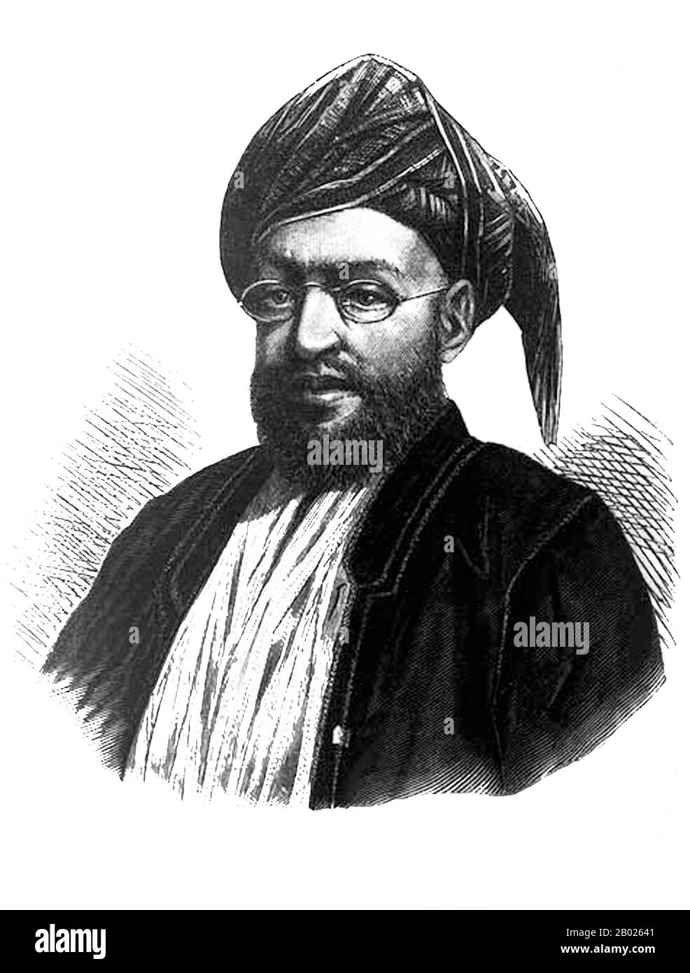 Tanzania/Zanzibar: Sayyid Khalifa i bin Said al-Busaid (1852 - 13 febbraio 1890), sultano di Zanzibar. Ritratto, XIX secolo. Sayyid Khalifa i bin Said al-Busaid, GCMG, era il terzo sultano di Zanzibar. Governò Zanzibar dal 26 marzo 1888 al 13 febbraio 1890 e gli succedette suo fratello, Ali bin Said. Sayyid Khalifa i è stato nominato Cavaliere onorario di Gran Croce dell'ordine di San Michele e San Giorgio più distinto del Regno Unito il 18 dicembre 1889. Foto Stock