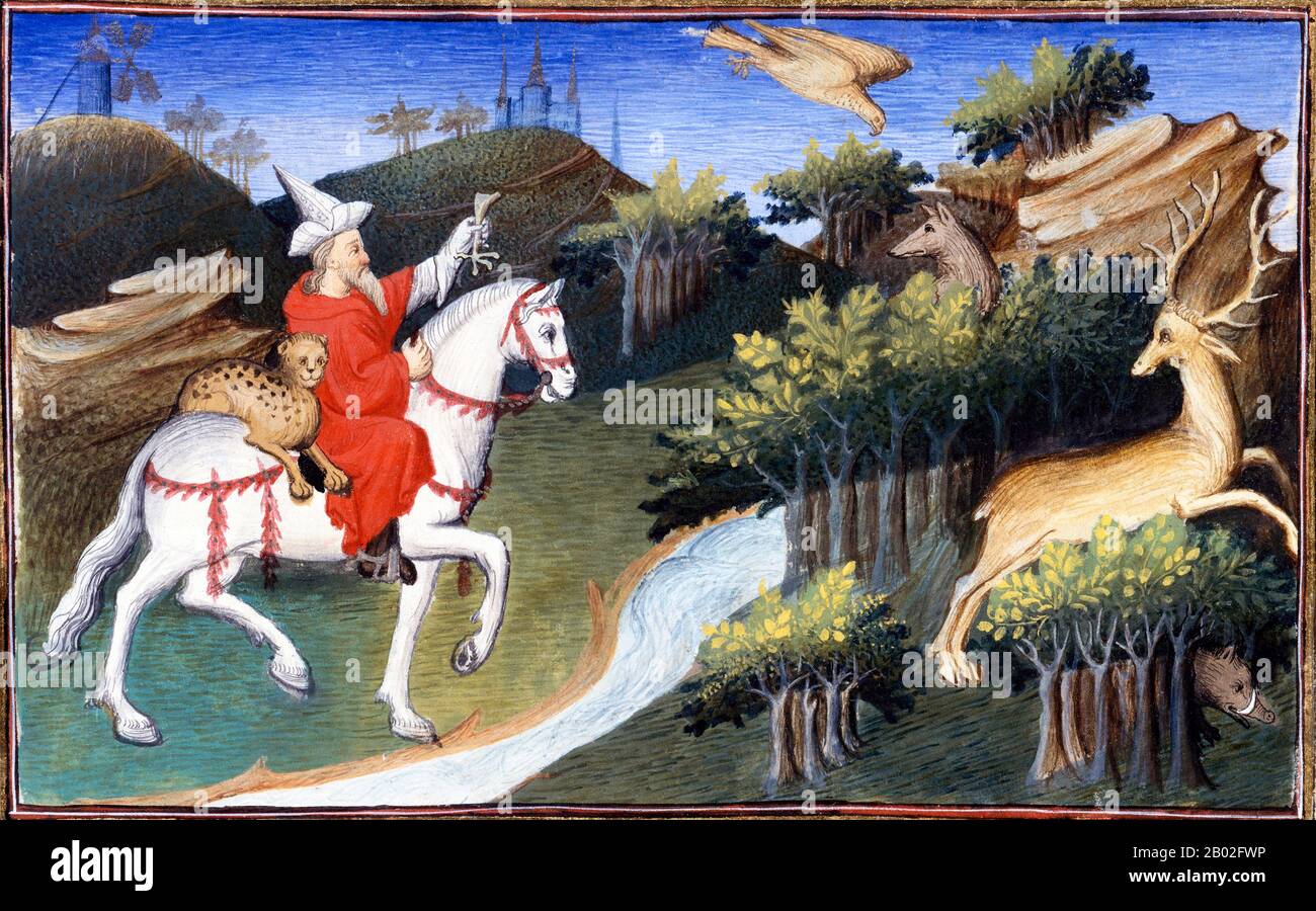 Probabilmente nato a Venezia intorno al 1254 d.C., Marco Polo fu allevato dalla zia e dallo zio dopo la morte della madre. Suo padre, Niccolo, era un mercante veneziano che partì prima che Marco nascesse per commerciare in Medio Oriente. Niccolo e suo fratello Maffeo passarono attraverso gran parte dell'Asia e incontrarono l'imperatore mongolo Kublai Khan, che a quanto pare li invitò ad essere ambasciatori. Nel 1269 Niccolo e Maffeo tornarono a Venezia, incontrando per la prima volta Marco. Nel 1271, Marco Polo, di 17 anni, con suo padre e suo zio, si recò in Asia, attraversando Costantinopoli, Baghdad, Persia, Kashgar, Cina e Birmania. Th Foto Stock