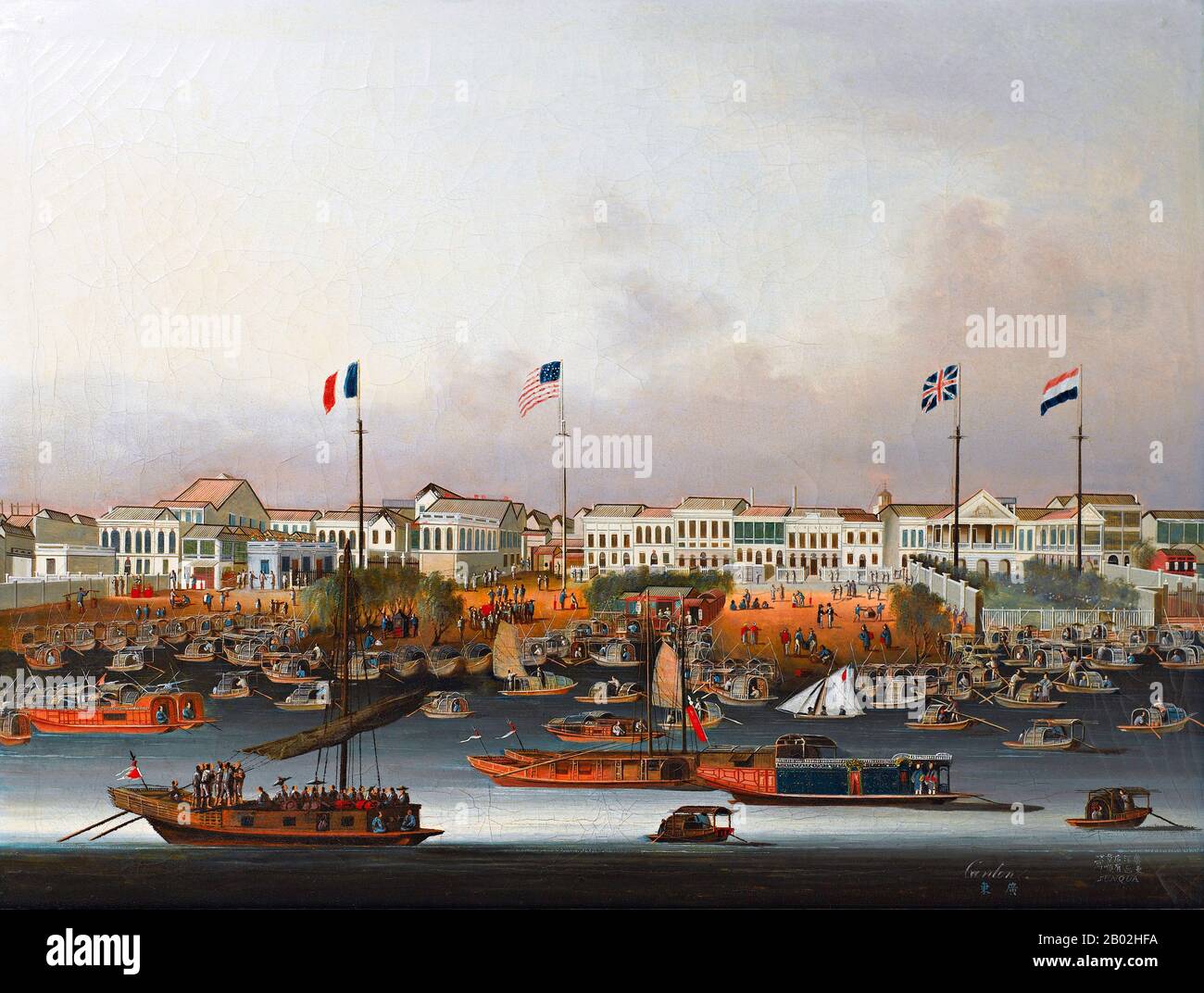 La fabbrica era il termine inglese per il sistema dei posti di commercio originariamente stabilito dagli europei in territori stranieri, prima all'interno di diversi stati dell'Europa medievale, e più tardi nei loro possedimenti coloniali. Le fabbriche servivano contemporaneamente come mercato, magazzino, dogana, difesa e supporto alla navigazione o esplorazione, sede o governo de facto delle comunità locali, con il capo della fabbrica chiamato un fattore. Foto Stock