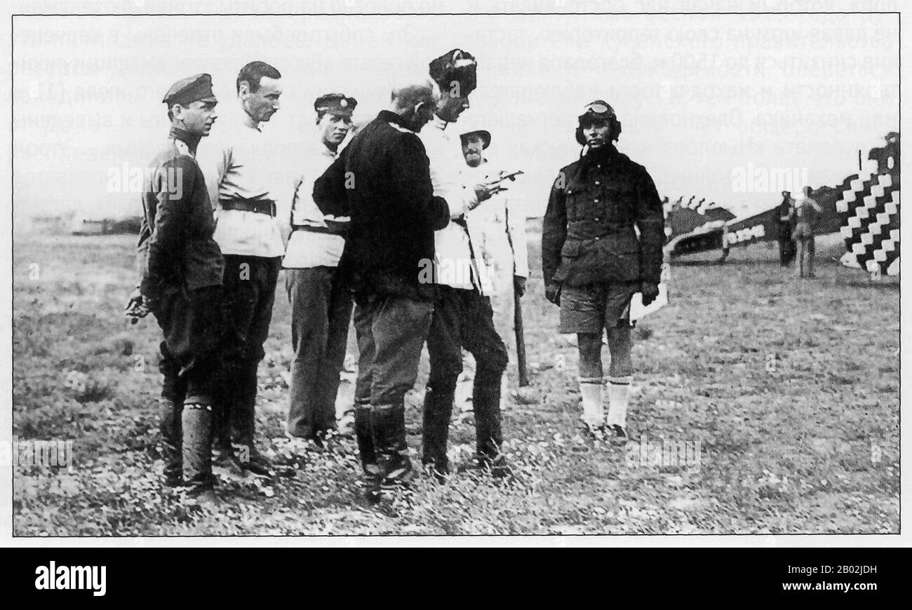 Barone Pyotr Nikolayevich Wrangel O Vrangel (Russo: Барон Пётр Никола́евич Вра́нгель, Barone Pyotr Nikolayevich Vrangel; Tedesco: Freiherr Peter Von Wrangel; 27 agosto 1878 – 25 aprile 1928) fu un ufficiale dell'esercito imperiale russo e in seguito comandante generale dell'esercito bianco anti-bolscevico nella Russia meridionale nelle fasi successive della guerra civile russa. Foto Stock