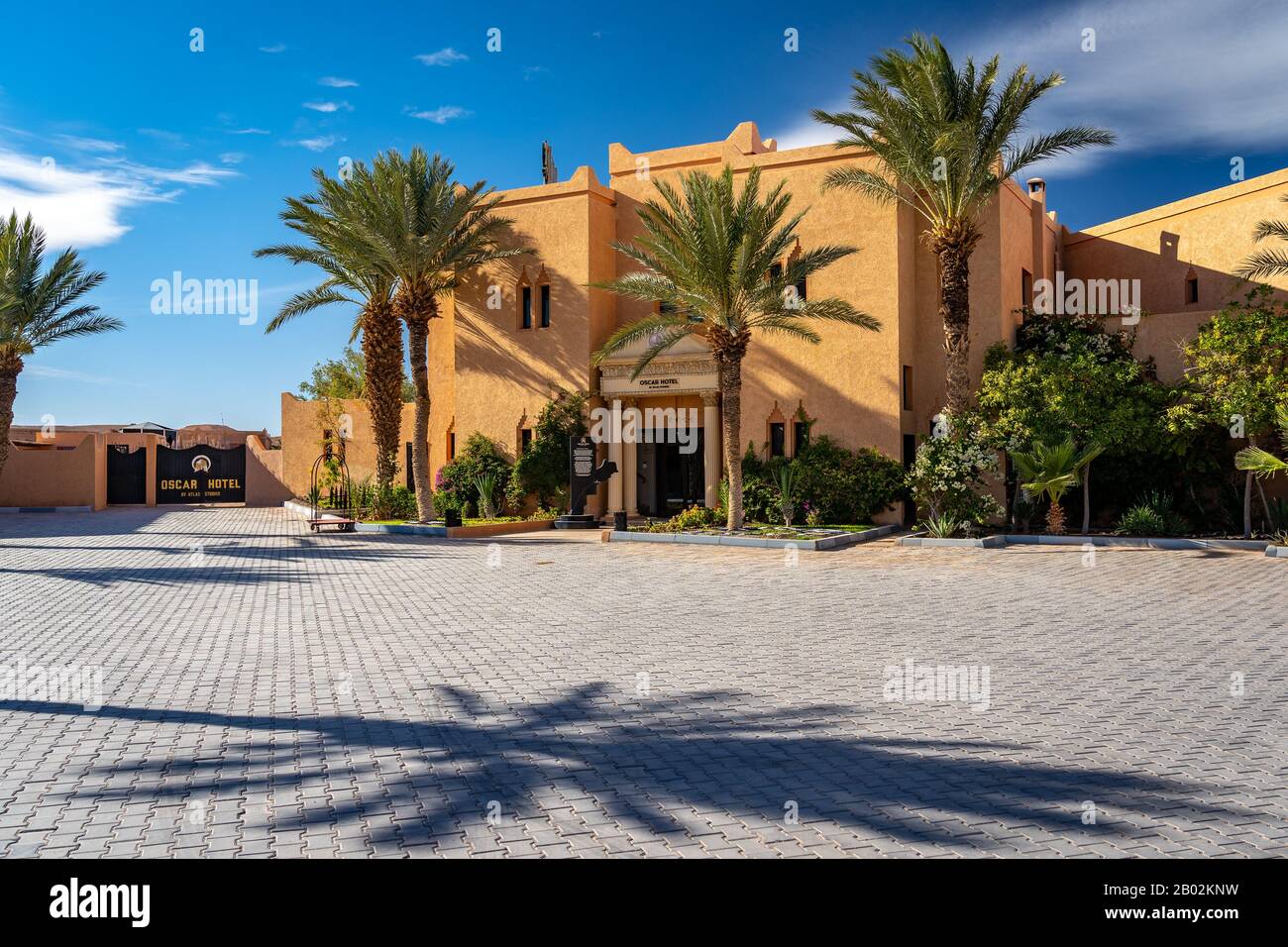 Ouarzazate, Marocco - Oscar Hotel presso lo studio cinematografico Atlas Foto Stock