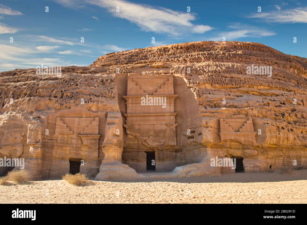 Madain Saleh il sito storico e archeologico della storia araba Saudita Foto Stock