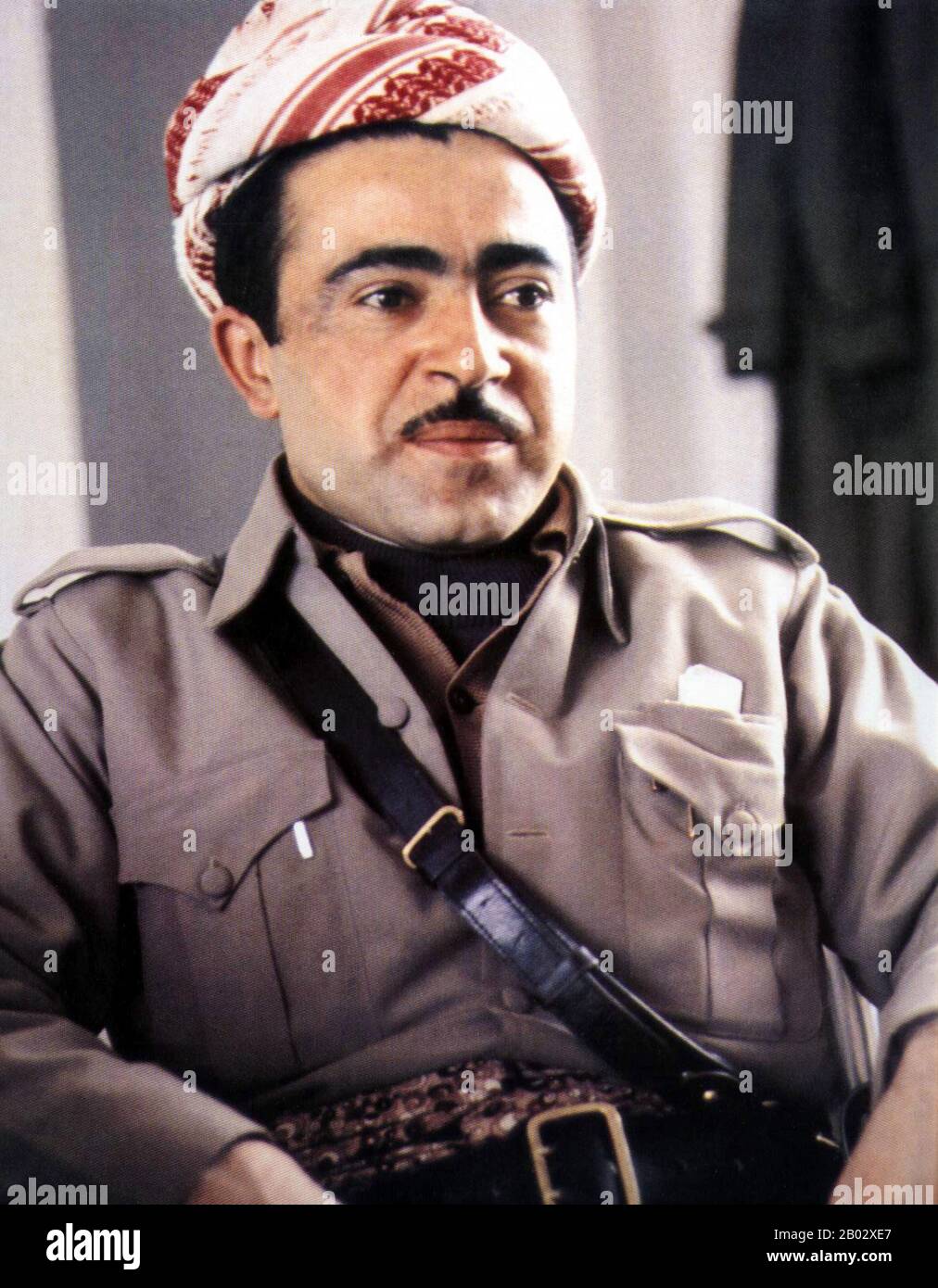 Idris Barzani (Kurdistan, 1944 – 31 gennaio 1987) è stato un . Era il fratello di Massoud Barzani, una nota figura curda, e il padre di Nechervan Idris Barzani. È stato inviato spesso in missioni diplomatiche per il Partito democratico curdo (KDP). Morì il 31 gennaio 1987, di un attacco di cuore. Foto Stock