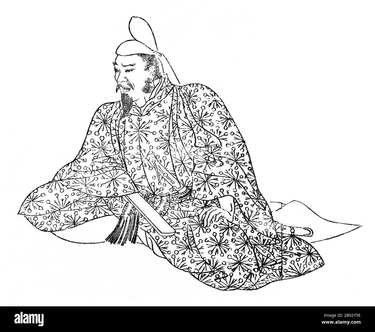 Nel 833, l'imperatore Ninmyo chiamò Tssunetsugu l'ambasciatore imperiale in Cina. È stato l'ultimo inviato dal Giappone alla Cina durante il periodo Heian. La missione diplomatica lasciò Kyushu nell'838; Tsunetsugu tornò in Giappone nell'839. Il partito di missione comprendeva il monaco buddista Ennin così come Ono no Takamura. Foto Stock