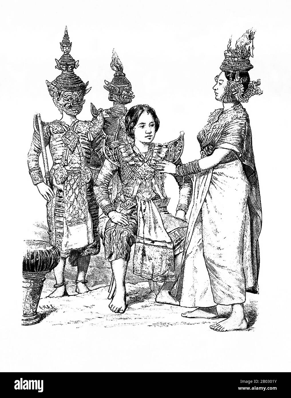 Dal 1861 al 1890 la casa editrice di Monaco di Baviera di Braun e Schneider pubblicò piatti di costume storico e contemporaneo nella loro rivista Munchener Bilderbogen. Questi piatti furono infine raccolti in forma di libro e pubblicati alla fine del secolo in Germania e Inghilterra. Foto Stock