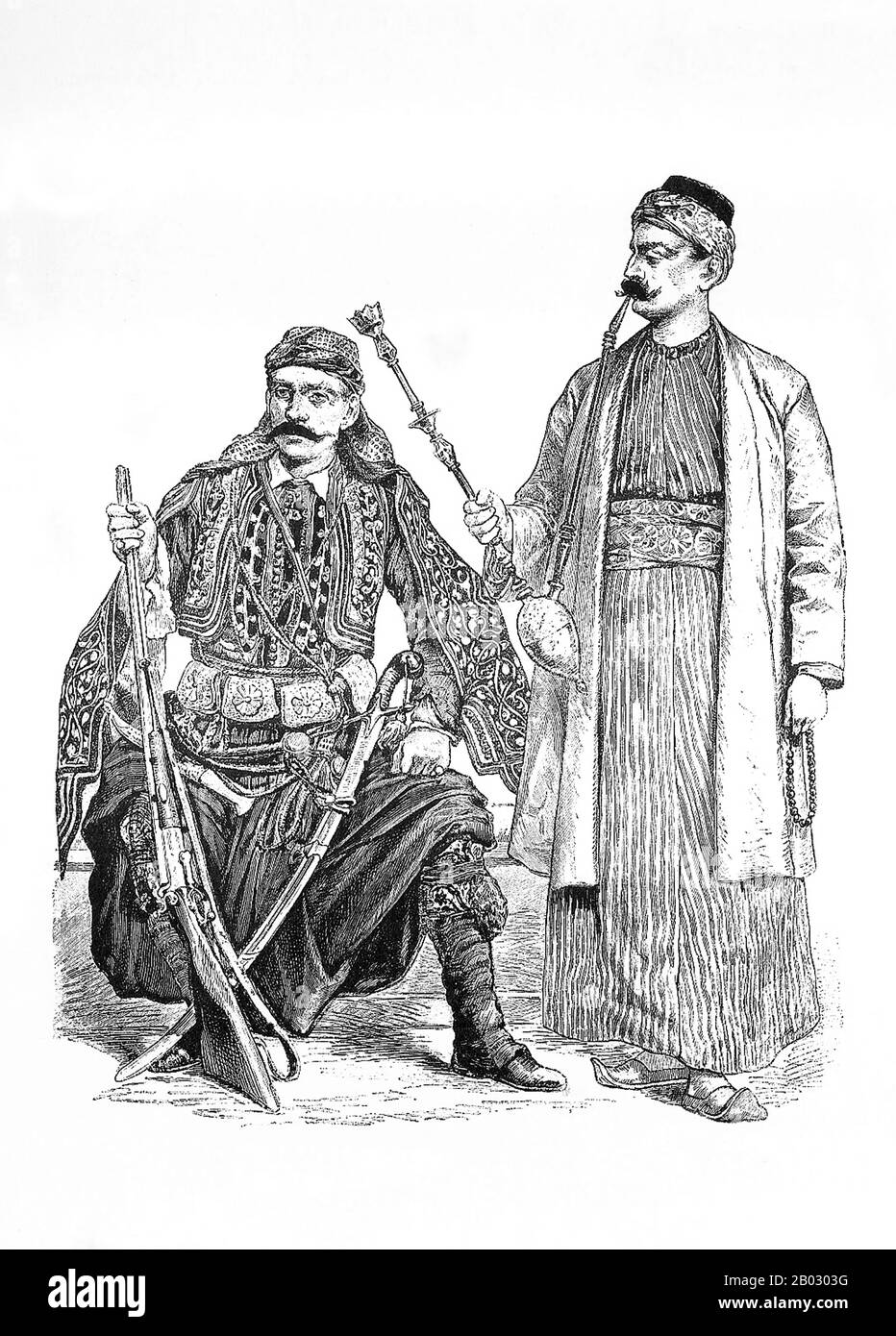 Dal 1861 al 1890 la casa editrice di Monaco di Baviera di Braun e Schneider pubblicò piatti di costume storico e contemporaneo nella loro rivista Munchener Bilderbogen. Questi piatti furono infine raccolti in forma di libro e pubblicati alla fine del secolo in Germania e Inghilterra. Foto Stock