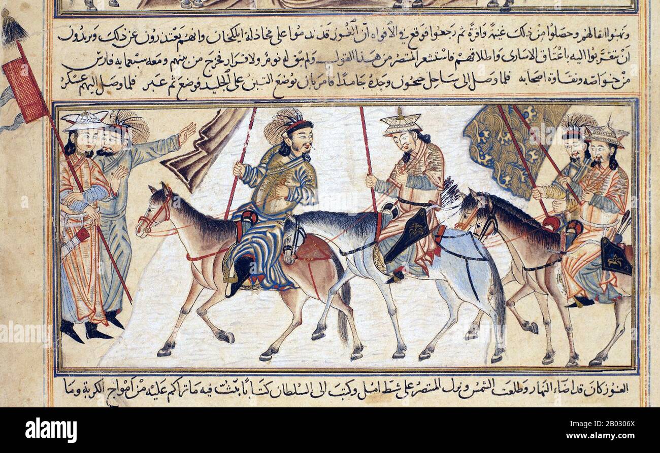 La dinastia Samanide, conosciuta anche come Impero Samanide, o semplicemente Samanidi (819–999), era un impero sunnita persiano nell'Asia centrale, chiamato dopo il suo fondatore Saman Khuda, un proprietario terriero di Balkh, che si convertì all'Islam nonostante fosse dalla nobiltà zoroastriana. Era una dinastia persiana nativa in Iran Maggiore e Asia centrale dopo il crollo dell'impero persiano Sassanide causato dalla conquista araba. ISMA'il Muntasir ha tentato di resuscitare lo stato Samanide in Transaxiana e nell'Iran orientale (1000–1005). Era figlio di Nuh II Foto Stock