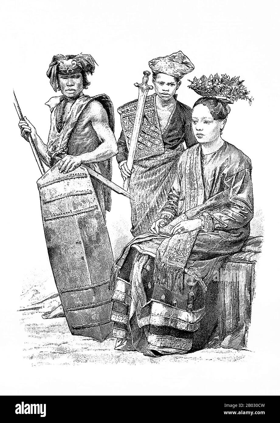 Dal 1861 al 1890 la casa editrice di Monaco di Baviera di Braun e Schneider pubblicò piatti di costume storico e contemporaneo nella loro rivista Munchener Bilderbogen. Questi piatti furono infine raccolti in forma di libro e pubblicati alla fine del secolo in Germania e Inghilterra. Foto Stock