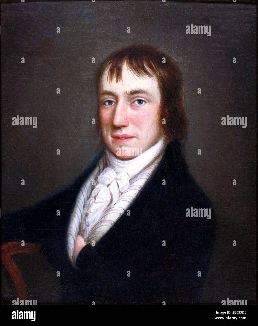 William Wordsworth (Londra, 7 aprile 1770 – Londra, 23 aprile 1850) è stato un grande poeta romantico inglese che, insieme a Samuel Taylor Coleridge, ha contribuito a lanciare l'età romantica nella letteratura inglese con la loro pubblicazione congiunta Lyrical Ballads (1798). Il magnum opus di Wordsworth è generalmente considerato Il Prelude, un poema semi-autobiografico dei suoi primi anni che ha rivisto e ampliato un certo numero di volte. Wordsworth fu Il Poeta britannico Laureate dal 1843 fino alla sua morte nel 1850. Foto Stock