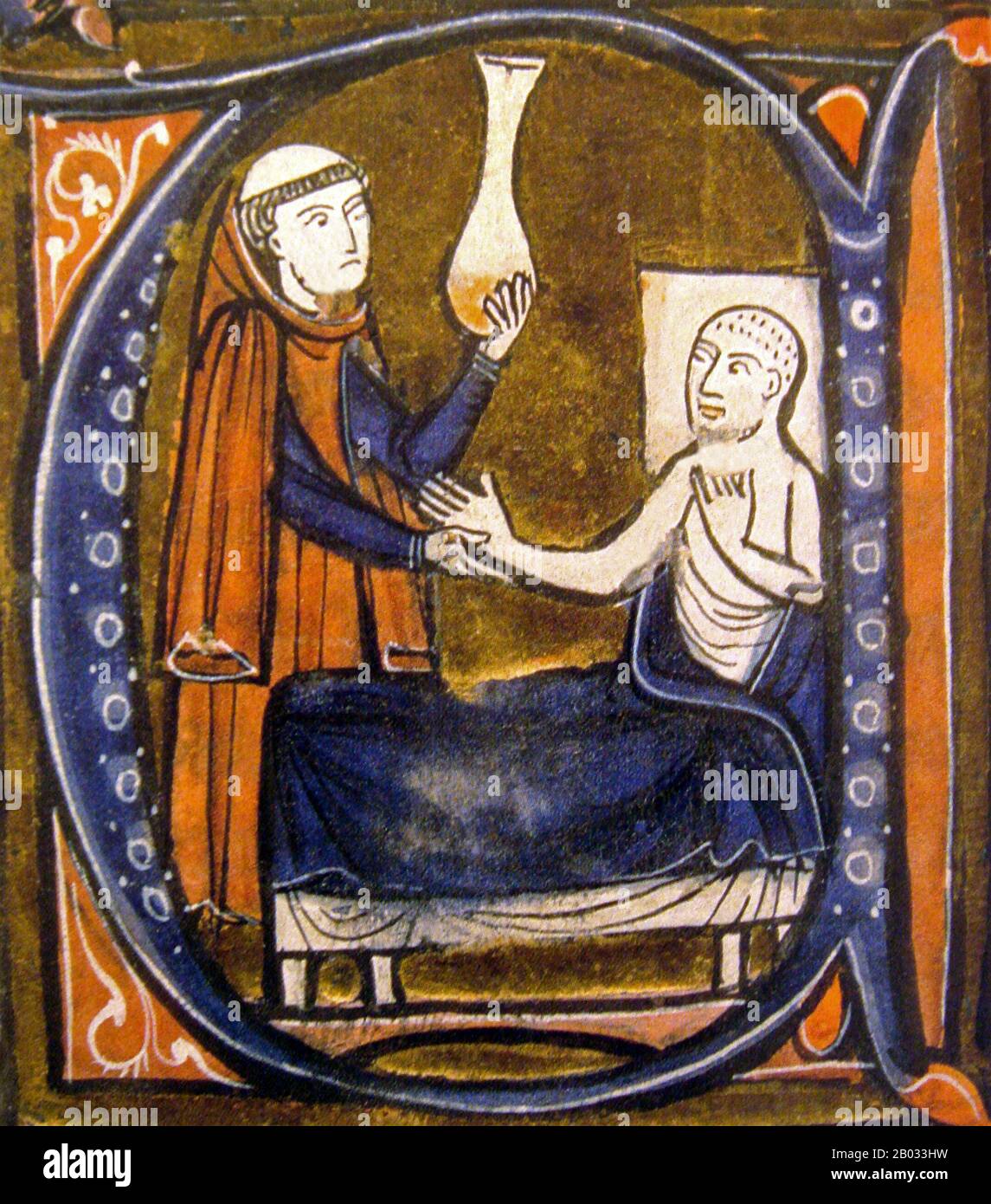 Abu Bakr Muhammad ibn Zakariyya al-Razi, noto anche con il suo nome latinizzato Rhazes o Rasis (854 CE – 925 CE), è stato un politmath persiano, medico, alchimista, filosofo, e figura importante nella storia della medicina. Un pensatore completo, Razi ha dato contributi fondamentali e duraturi a vari campi, che ha registrato in oltre 200 manoscritti, ed è particolarmente ricordato per numerosi progressi nella medicina attraverso le sue osservazioni e scoperte. Un primo sostenitore della medicina sperimentale, divenne un medico di successo, e servì come capo medico degli ospedali di Baghdad e Rey. Ge Foto Stock