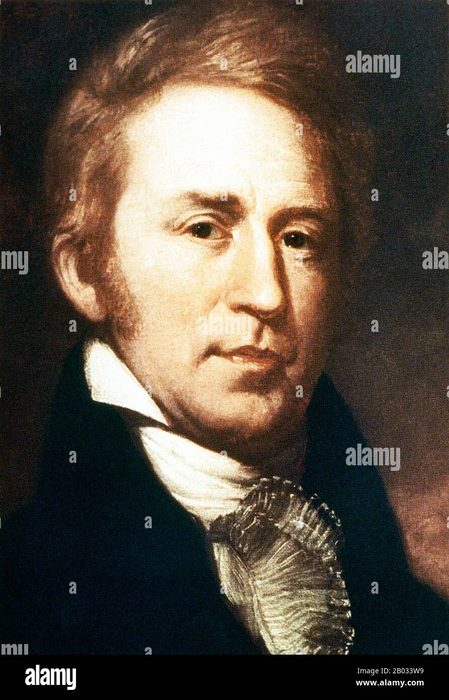 La spedizione di Lewis e Clark, conosciuta anche come Corps of Discovery Expedition, fu la prima spedizione americana a attraversare quella che è ora la parte occidentale degli Stati Uniti, con partenza nel maggio 1804, da vicino a St. Louis, facendo la loro strada verso ovest attraverso il divario continentale verso la costa del Pacifico. La spedizione fu commissionata dal presidente Thomas Jefferson poco dopo l'acquisto della Louisiana nel 1803, costituito da un gruppo selezionato di volontari dell'esercito degli Stati Uniti sotto il comando del capitano Meriwether Lewis e del suo amico, Secondo tenente William Clark. Il loro viaggio pericoloso durò da ma Foto Stock