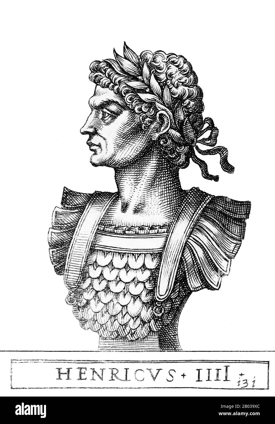 Enrico IV (1050-1106), figlio dell'imperatore Enrico III, fu incoronato re di Germania nel 1056 dopo la morte del padre, anche se la sua giovane età significò che sua madre regnava al suo posto. Fu rapito Nel Colpo Di Stato di Kaiserswerth nel 1062, una cospirazione guidata dall'arcivescovo di Colonia inno II, che governò il Sacro Romano Impero mentre supervisionava l'educazione e la formazione di Enrico. Quando Anno era assente dalla Germania per un periodo, Enrico riuscì a riportare indietro il controllo del governo, e passò gran parte del suo regno consolidando il suo potere imperiale. La Controversia Di Investitura si è verificata durante il suo governo, uno di Foto Stock