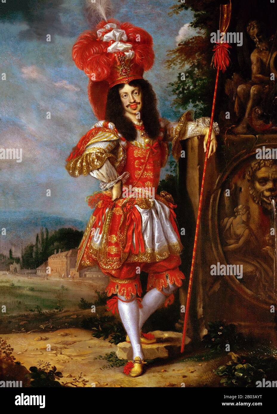 Leopoldo i (1640-1705) fu il secondo figlio dell'imperatore Ferdinando III, e divenne erede evidente dopo la morte del fratello maggiore, Ferdinando IV Fu eletto Sacro Romano Imperatore nel 1658 dopo la morte del padre, e da allora divenne anche Arciduca d'Austria e rivendicò le corone di Germania, Croazia, Boemia e Ungheria. Foto Stock