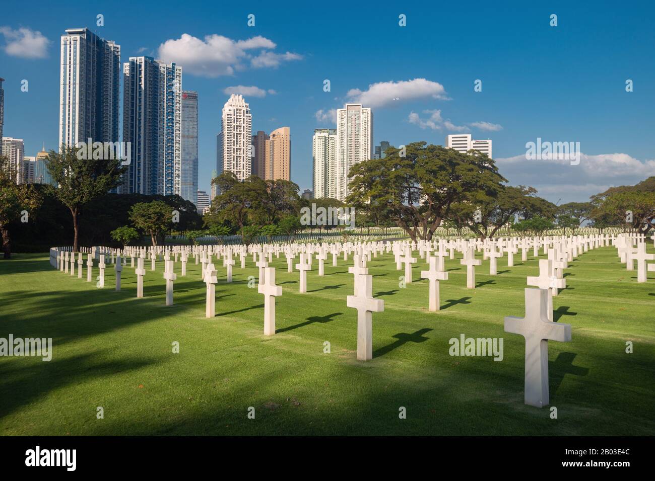 Manila, Filippine - 12 febbraio 2020: Cimitero e memoriale americano di Manila a BGC Foto Stock