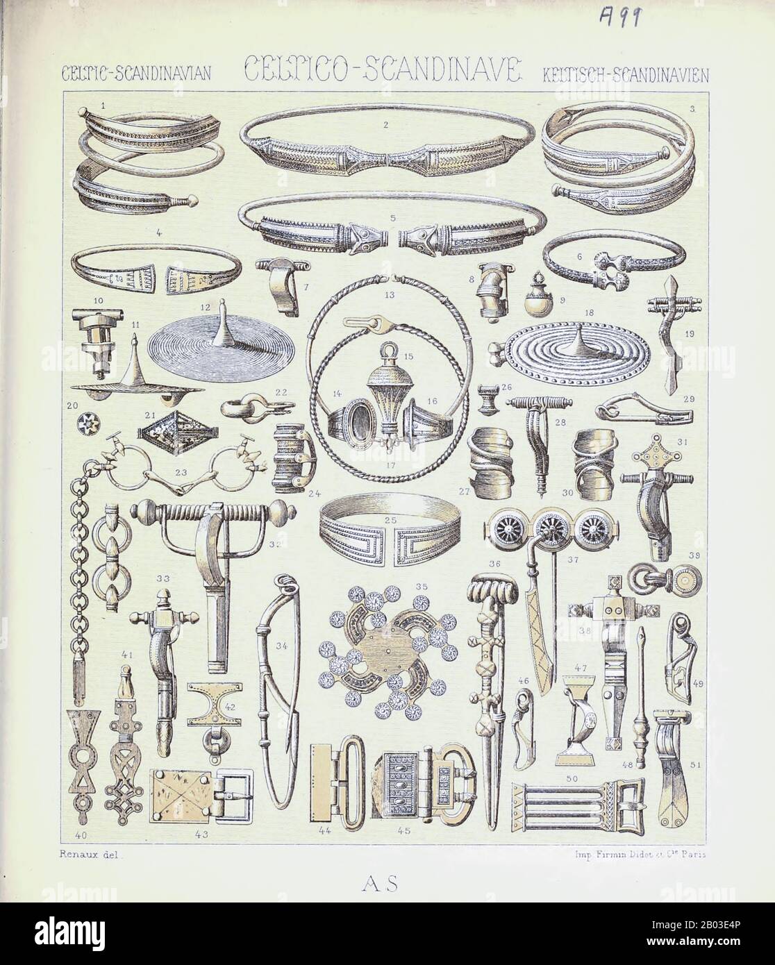 Da Geschichte des kostüms in cronologischer entwicklung (Storia del costume in sviluppo cronologico) di Racinet, A. (Auguste), 1825-1893. E Rosenberg, Adolf, 1850-1906, Volume 1 stampato a Berlino nel 1888 Foto Stock