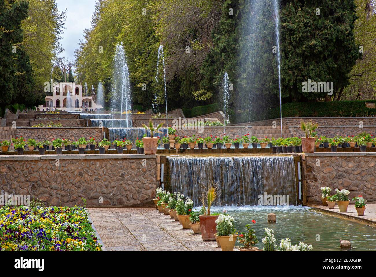 Shahzadeh Garden A Mahan, Iran Foto Stock