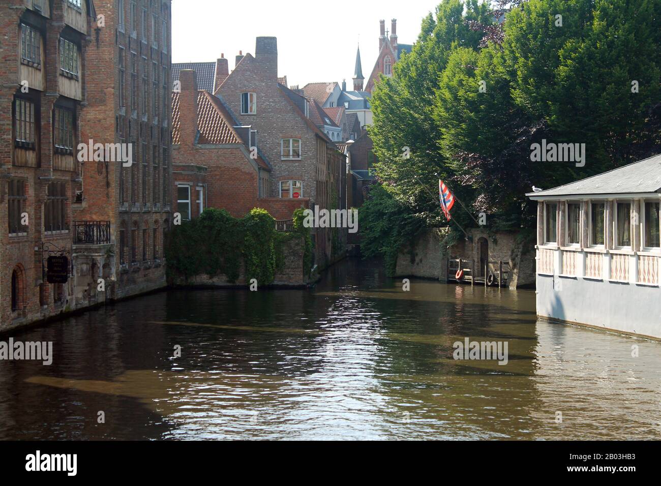 Il corso d'acqua di Bruges in Belgio Foto Stock