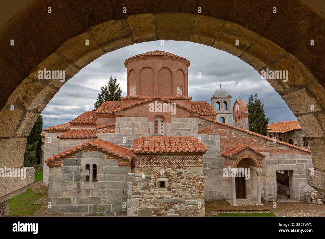 Chiesa bizantina dedicata a Santa Maria, in Apollonia, Albania Foto Stock