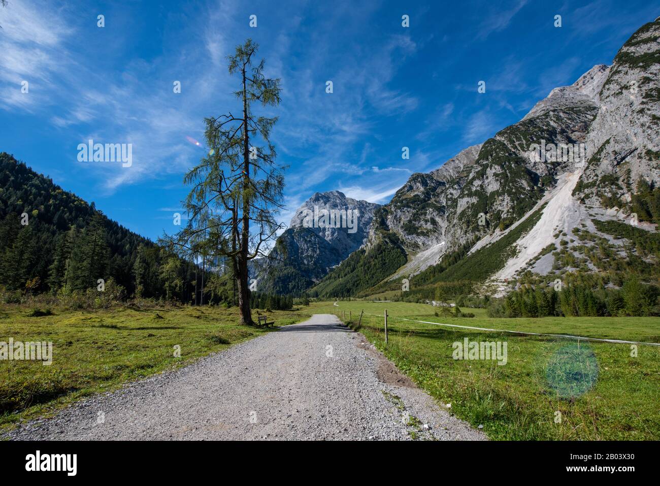 Catena montuosa Karwendel in Tirolo nelle alpi / Austria Foto Stock