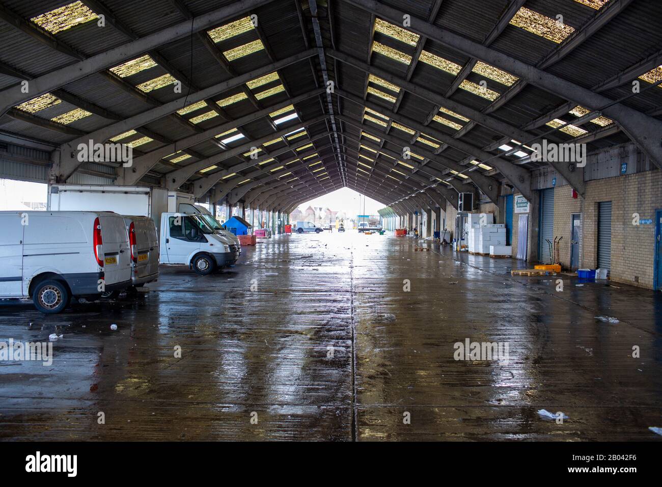 Fleetwood , Lancs - Industria Della Pesca Declino Foto Stock