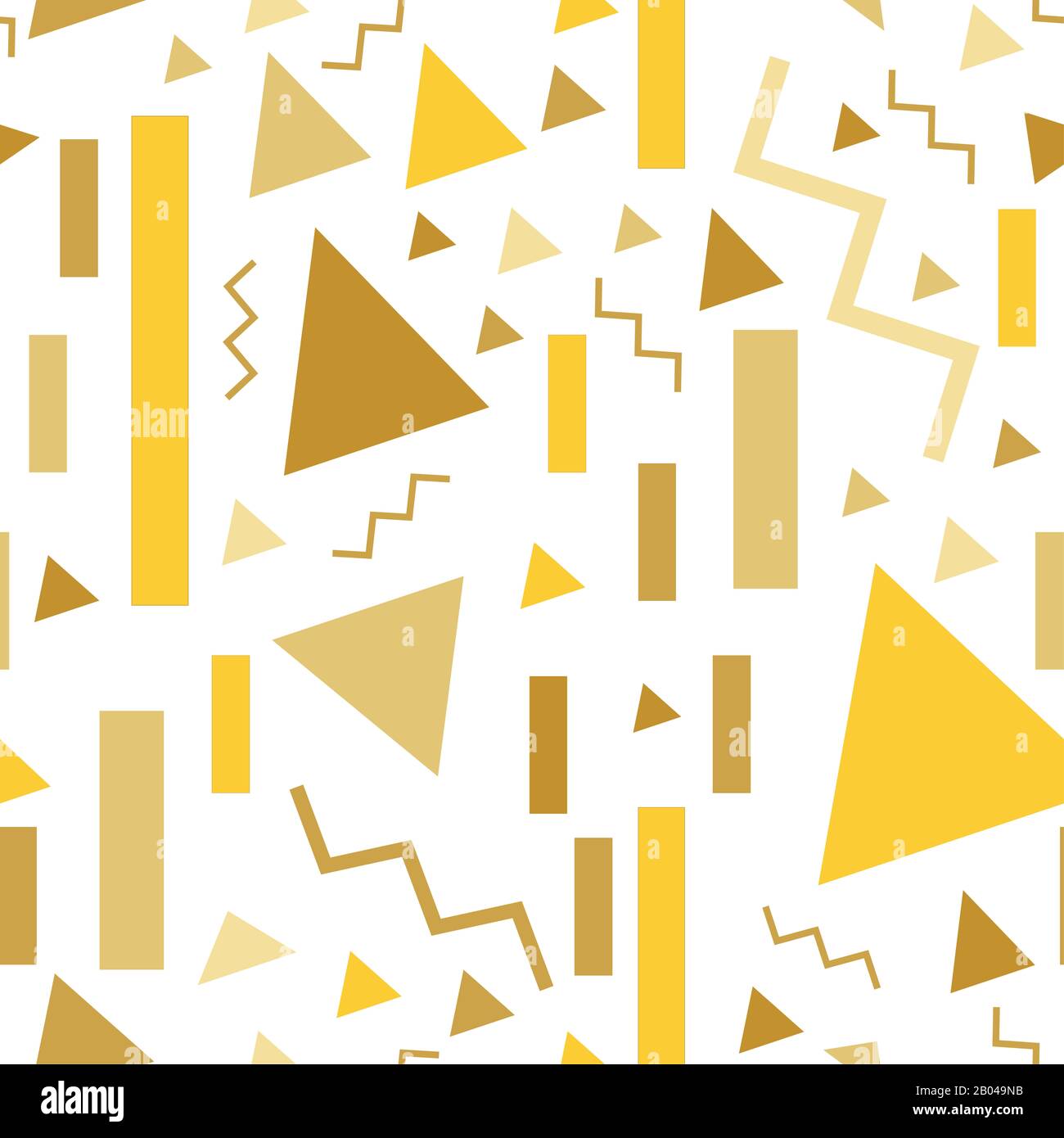 Un'immagine di sfondo con motivo di forma base color oro astratto. Foto Stock