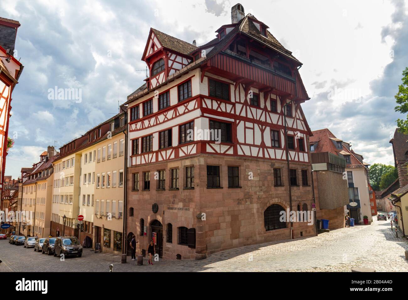 Albrecht Dürer Haus a Norimberga, Baviera, Germania. Foto Stock