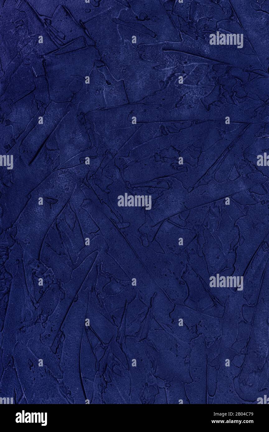 Blu scuro astratto sfondo cemento texture. Ritaglio verticale. Spazio di copia. Primo piano. Foto Stock