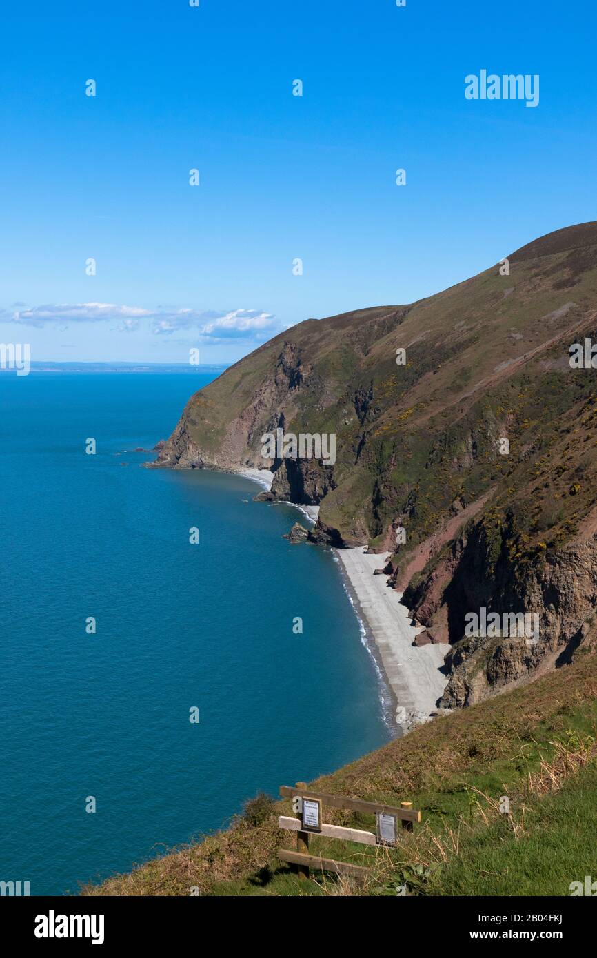 Appartata spiaggia Devon Foto Stock