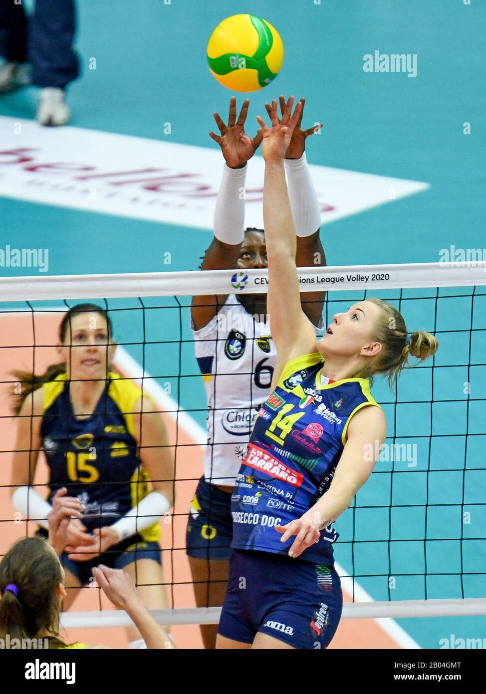 Treviso, Italia, 18 Feb 2020, joanna wolosz (conegliano) in Carrario Imoco Conegliano vs Nantes VB - Volleyball Champions League Women - Credit: LPS/Ettore Griffoni/Alamy Live News Foto Stock