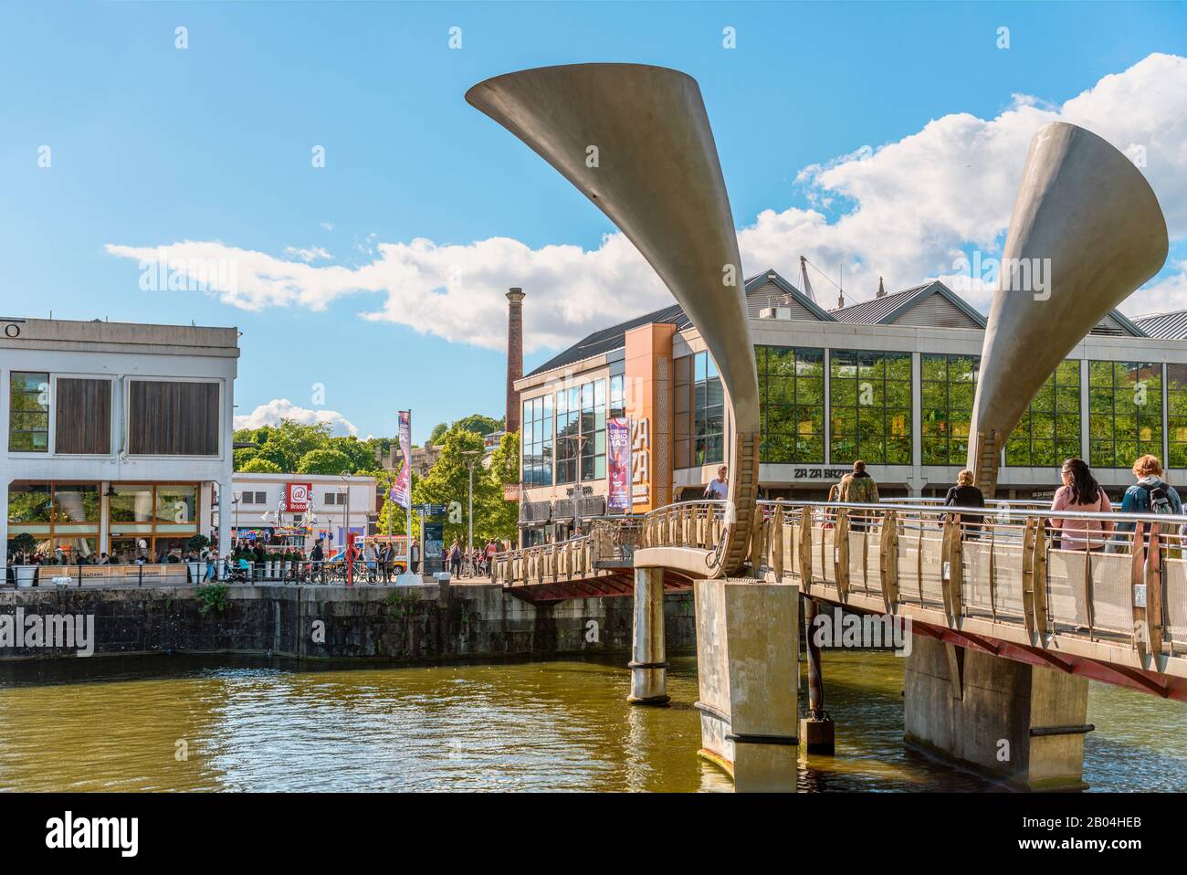 Ponte Pero`s al Millenium Square Landing nel porto galleggiante di Bristol, Somerset, Inghilterra, Inghilterra Foto Stock