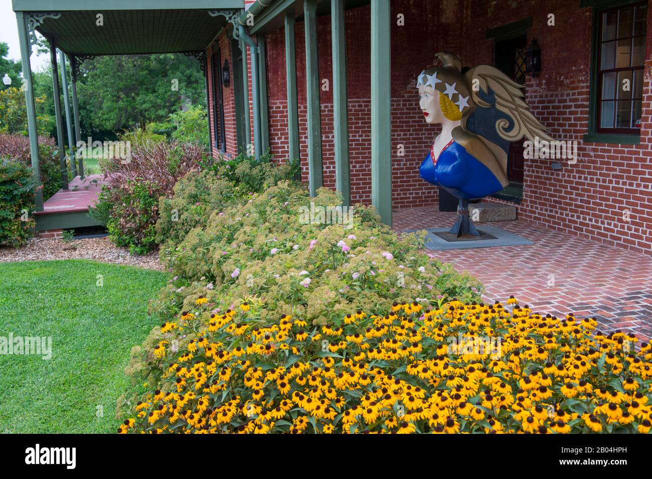 La figura della goletta Freedom al Chesapeake Bay Maritime Museum presso Il Porto Interno di St. Michaels, una città storica nel Maryland, USA, si Foto Stock
